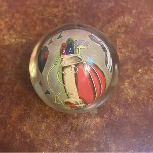 Golf Motif Resin Paperweight/Desk Sitter
